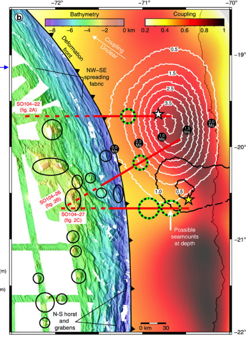 Subducted seamountsSubduction zones are some of the most powerful faults in Earth’s crust. The