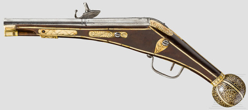 peashooter85:Bone mounted wheel-lock pistol from Augsburg, Germany, circa 1580.from Hermann Historic