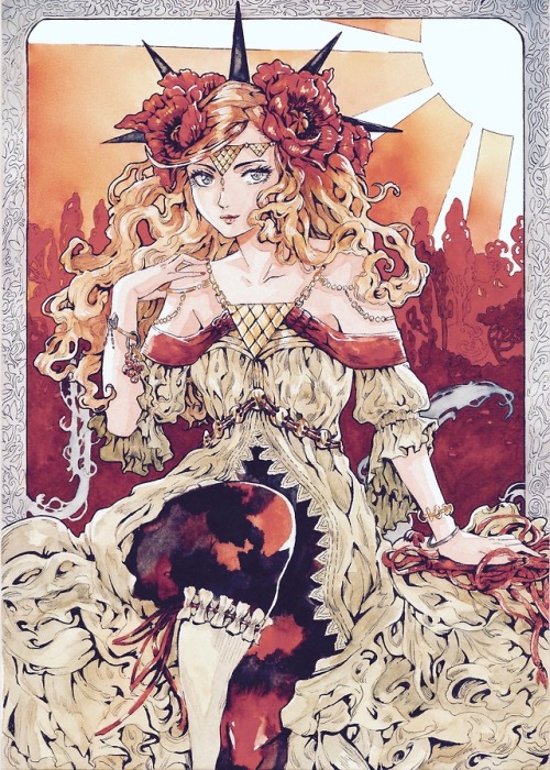 etherbeam: FINALLY. I finished all my Persona 5 “Art Nouveau” illustrations. Some are mo