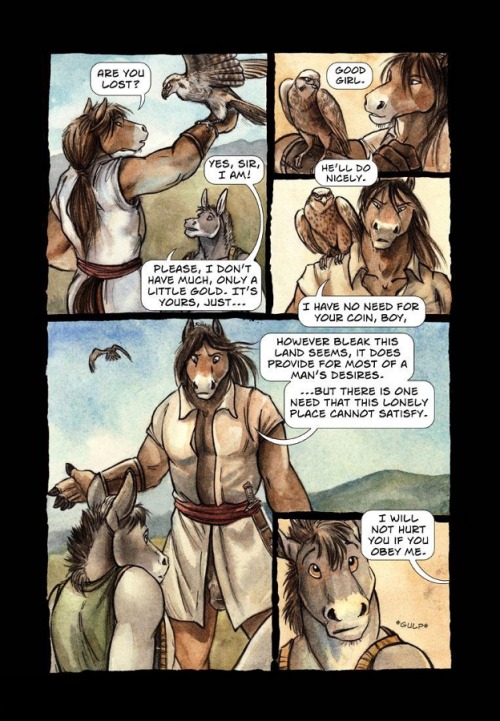 furrr166:  Steppe in the right direction (colored)  Comic by Blotch  Part 1/1  Source: yaoihavenreborn
