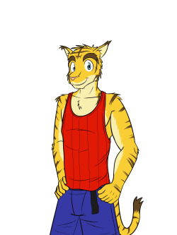 Torahiko in my style.  While he looks younger, this would be the way I would’ve designed him.  Cause while I’m sure we all love big beefy tiger, that is a very bodybuilder body for a teenaged swimmer.  I’m pretty sure the character design was