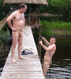 nudefathersandsons:  Real skinny dipping