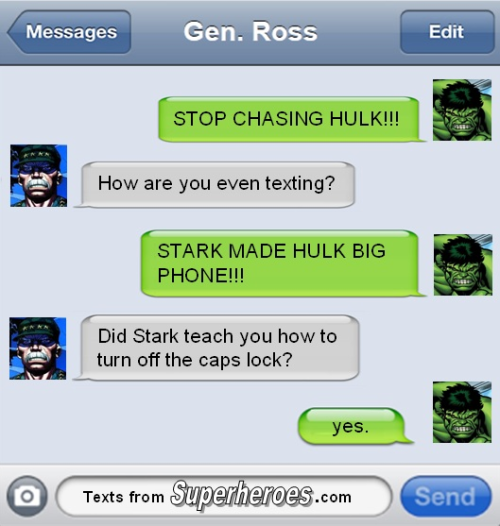 textsfromsuperheroes:The Best of The Avengers.