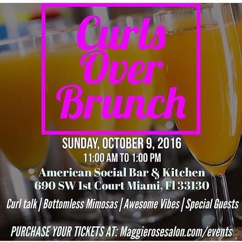 It’s going down! Brunch Over Curls Sunday 10/9! @Maggierosesalon #curlsoverbrunch #naturalhair