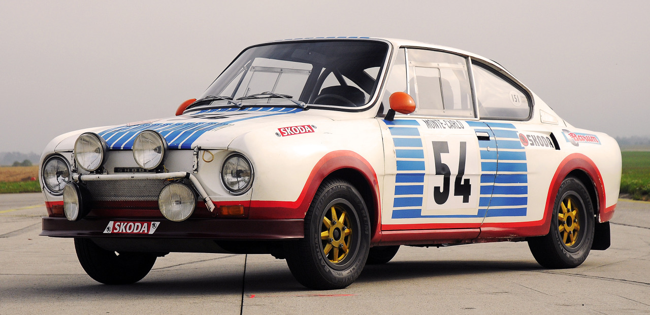 carsthatnevermadeit:  Å koda 130RS rally version, 1975. The rear enginedÂ Å koda