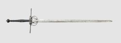 ordinaryvisionary:  art-of-swords:  Two-handed Sword Dated: middle of the 16th century Culture: German Measurements: overall length 146 cm The sword has a double-edged blade, lightly ridged in the upper half, with cabalistic brass inlays on both sides