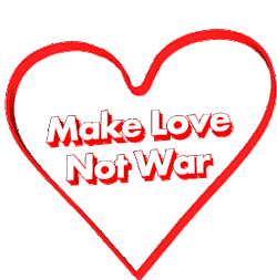 axepeace:  Make Love Not War by @animatedtext