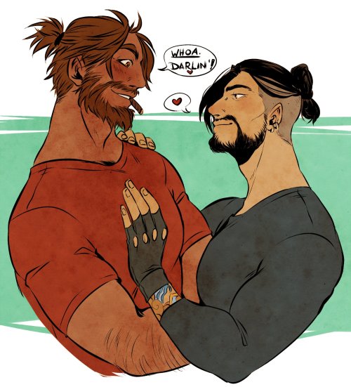 last-heroine:mccree and hanzo and hanzo and mccree (doods from twit)