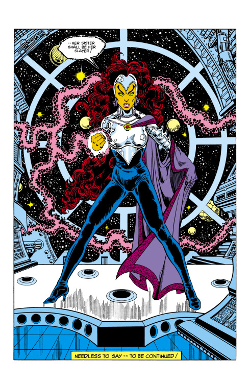 Great panel of Blackfire by George Perez (The New Teen Titans #22)