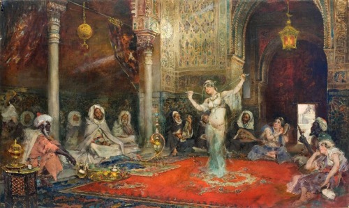 fleurdulys: Le harem, la danse de la favorite - George Antoine Rochegrosse 19th century