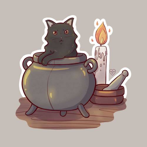 adelaydeart: 301/365Witch Cat