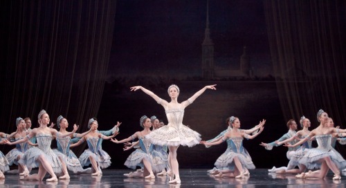 tutu-fangirl:Sara Webb and artists of the Houston Ballet in Ballet ImperialPhoto: Amitava Sarkar