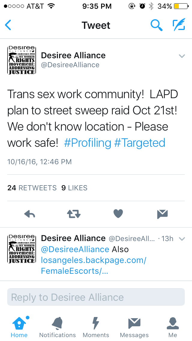 jewishdia-spiro:  If you’re a trans sex worker in LA please be careful! 