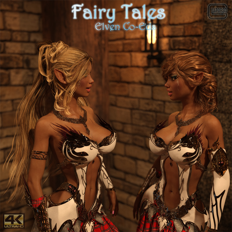 Elven  hottie step sisters Aluren and Imogen are on break and back at the  castle