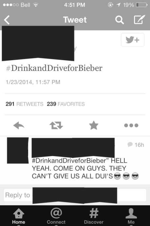 hungary-hippos:  goldcole:  when-u-find-me:  psychotic-torture:  I’ve never seen something so sickening and disgusting in my entire life. Beliebers need to chill the fuck out✋ He could’ve killed someones family, or even your family. Drinking and