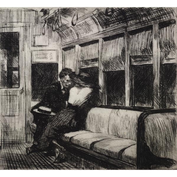 Edward Hopper, Night on the El Train, 1918