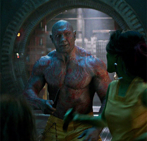 dailymarvelstudios:  Gamora in the prison with Drax threatening her requested by