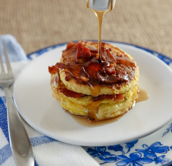 in-my-mouth:  Bacon French Toast Breakfast Stacks 