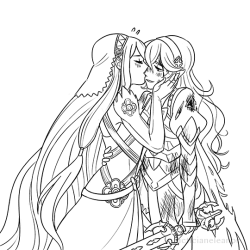 tacticianeleanor:  Azura/Corrin commission for @tatsumiyasss​ Thank you for commissioning me! 