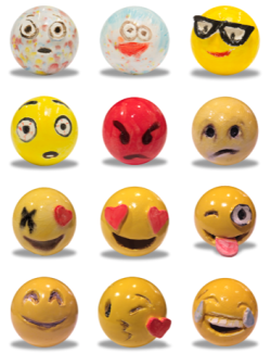    By Laura Owens. The Artist Based The Set Of 50 Emojis On A Series Of Hand-Carved,