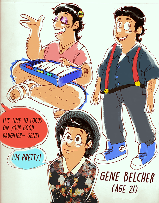 dippitydapper:  aaand a bonus grown up J-Ju!so i said I’d draw bob’s burgers