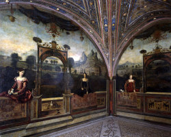 Moretto da Brescia (Alessandro Bonvicino called il Moretto; Brescia 1498 - 1554); Saletta delle nobili dame (Hall of the noble ladies), 1543, fresco; Palazzo Martinengo, Brescia