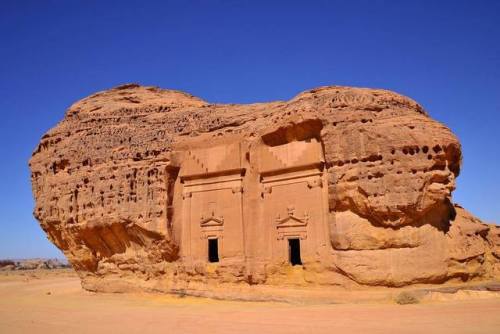 Maidan SalehWhile the fabled city of Petra in Jordan (see https://www.facebook.com/TheEarthStory/pos
