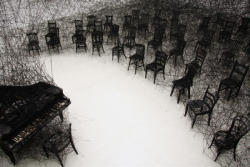 Le ragnatele di Chiharu Shiota In silence, 2009