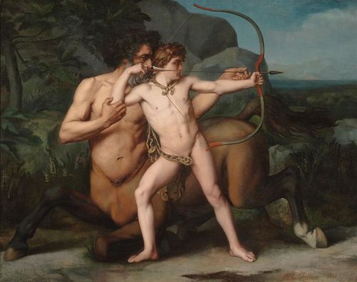 #ArtAppreciation ♥️Auguste-Clément Chrétien (French, 1835-1913) “The Education of Achilles b