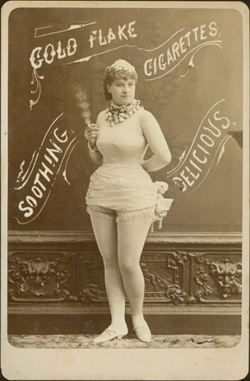 tuesday-johnson:  ca. 1880s, [cabinet card, cigarette advertisement] via Christopher Wahren Fine Photographs