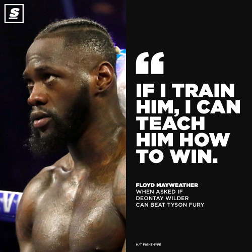 Floyd wants to be in Wilder’s corner. 