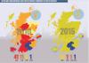 Scotland election results in 2010 and 2015. Complete destruction of Labour and Lib Dem along with the emergence of the Scottish National Party.