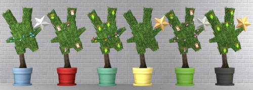 Freezer Bunny tree by SimLaughLove. The pot comes in 12 colors, and the tree in 10 variations. 