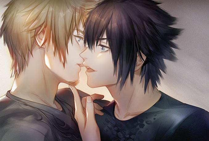 juvenile-reactor:  “It’s just that your goatee…”I ship noct x prom so I’m