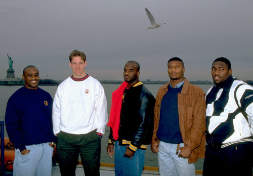 Heisman Trophy finalists Ki-Jana Carter and Kerry Collins of Penn State, Rashaan Salaam of Colorado,