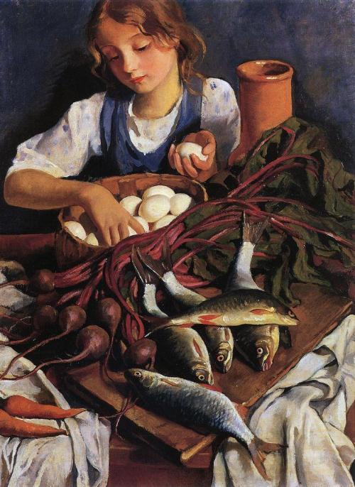 zinaida-serebriakova:In the kitchen, 1923, Zinaida Serebriakova