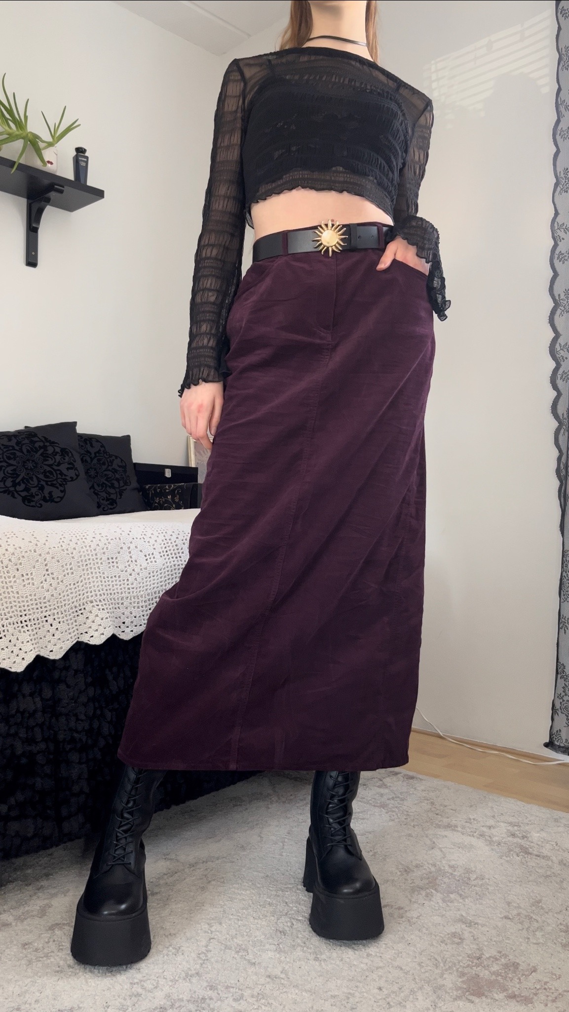 2013 tumblr basic ulzzang y2k long drawstring polyester cargo elastic maxi  midi vintage retro grunge skirt, Women's Fashion, Bottoms, Skirts on  Carousell