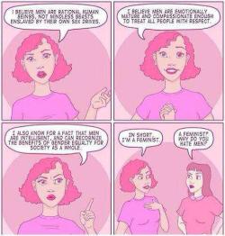 escapedgoat:  Pretty much what feminists have to deal with on a daily basis… (via) 
