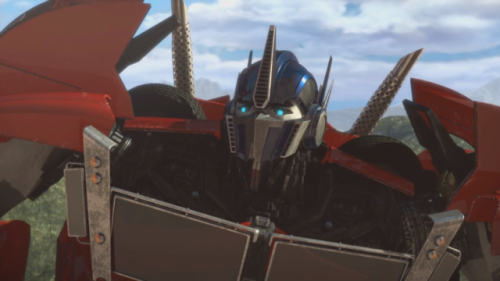 ilaac-art:that one time Optimus Prime was defeated by a drone with log SomeBODY ONCE TOLD ME