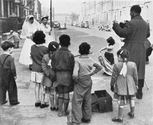Three decades of London weddings( top - bottom) 1. Somerleyton Road, Brixton, south London, c1956  2