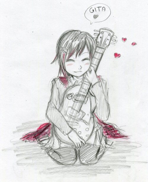 nocturea:  omgrwby:  masterxofxyourxfate:  nocturea:  nerocore requested a RWBY an K-On! crossover and omg I love this idea ヽ(*≧ω≦)ﾉ But I only had time to draw Ruby as Yui (I hope that’s even somehow recognizable XD) and I have to draw the