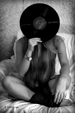 Girls with Vinyl Records