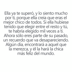 tooyoungtocare001:  Dia a dia lo intente y ahora por fin puedo decir que estoy a un paso de lograrlo. Yo no tuve que utilizar a alguien mas para dejar de amarte, yo no dañe a nadie mas para superarte, llore, sufri y te olvide, asi es como se hacen las