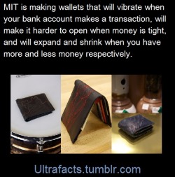 shadowsociety:  apollo-the-stray:  ultrafacts:  Source+more infoFollow Ultrafacts for more facts  I could use one of these.  Holy shit if I had one my wallet will be the size of a fucking BB