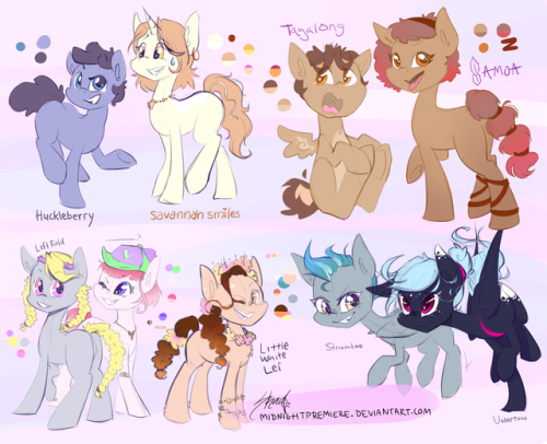 OCs AHOY! These are all characters I’ve had scribbled in sketchbooks, and I just had to make d