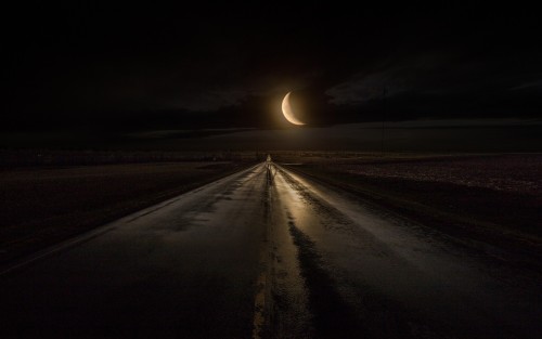Aaron J. Groen (American, b. South Dakota, USA) - Midnight Highway, 2015  Photography