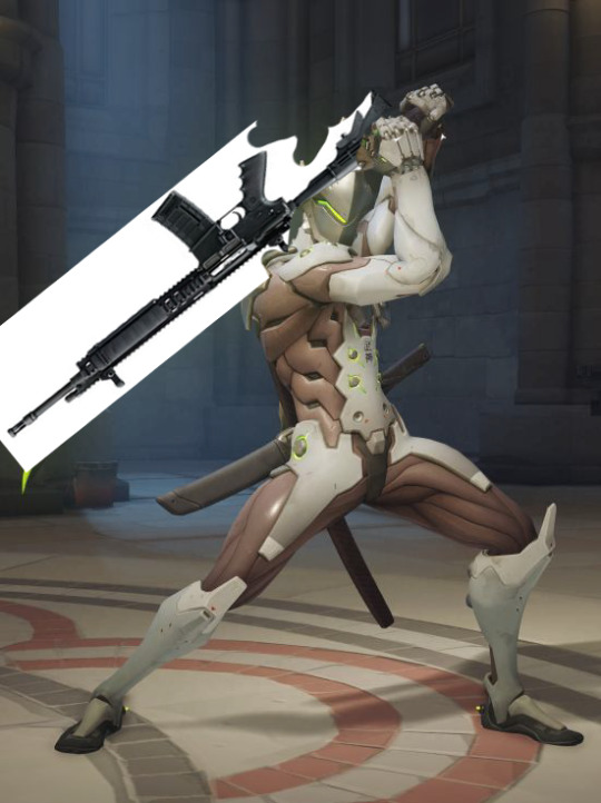 jainaproudwhore:  this is my overwatch oc his name is gunji he is genji’s twin brother with a gun  @nannymccree