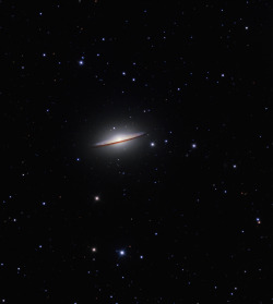 kenobi-wan-obi:   M104’s Closeup  Copyright: Caltech/Palomar Observatory/Paul Gardner, Salvatore Grasso, and Ryan Hannahoe Sombrero Galaxy as seen through 200″ Hale Telescope.  