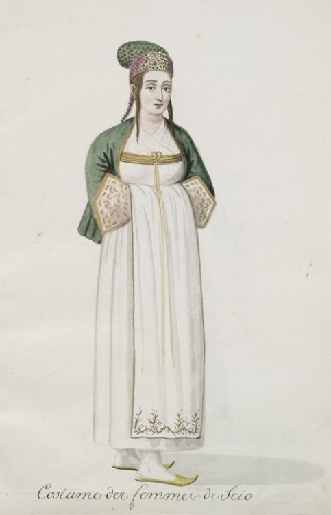 Costume of a woman from the island of Chios, Greece