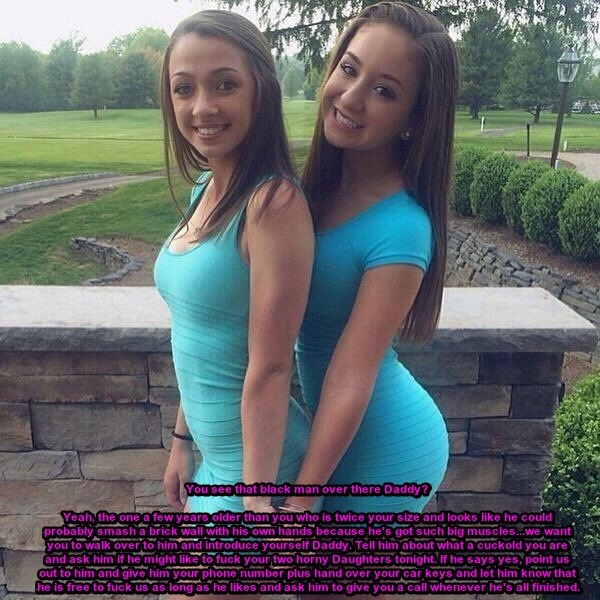 cuckoldtomydaughter:  You see that black man over there Daddy? Yeah, the one a few